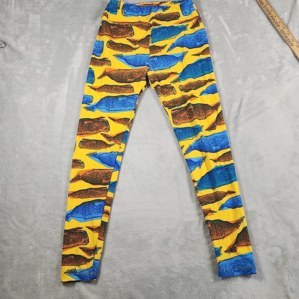 Lularoe Leggings Whales‎ Print One Size Super Soft Stretch Athleisure Retro Y2K